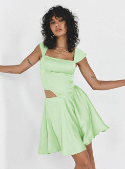 product Cornell Satin Mini Skirt Green Princess Polly  Mini Skirts 