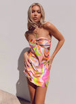 front view of model wearing Princess Polly Chaya Mini Dress Multi 