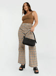 side view of model wearing Princess Polly Cirdan Pants Beige 