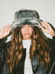 Delvey Fluffy Hat Grey