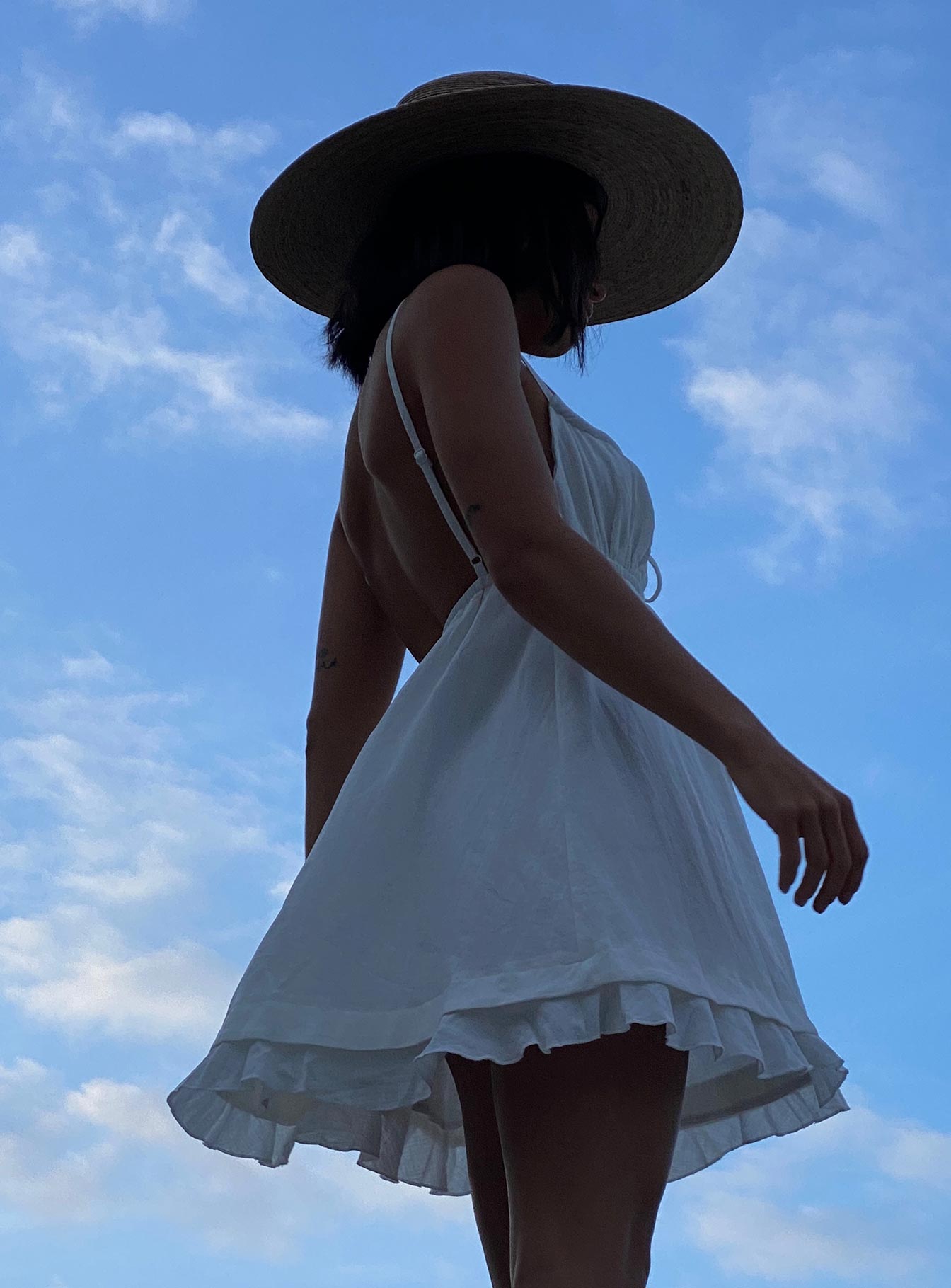 product Princess Polly Crew Neck  Empress Of Love Mini Dress White