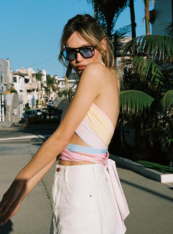 back view of model wearing Princess Polly Edison Top Multi 