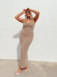 product Princess Polly Asymmetric Neckline  Charm Strapless Maxi Dress Brown