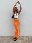 product Harriette Maxi Skirt Orange Princess Polly  Maxi 