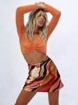 Desert Storm Mini Skirt Orange