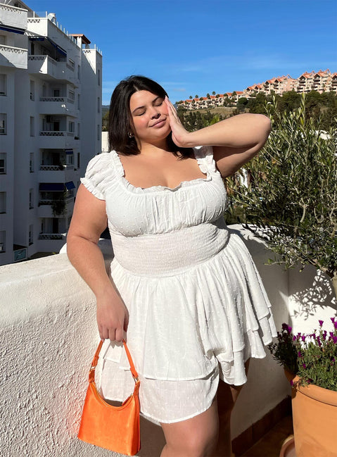 The Love Galore Romper White Curve