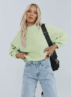 Innerbloom Oversized Sweater Lime Green