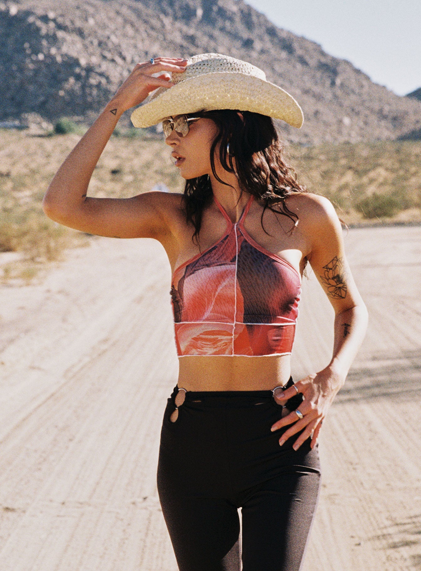 back view of model wearing Princess Polly Katie Top Red 