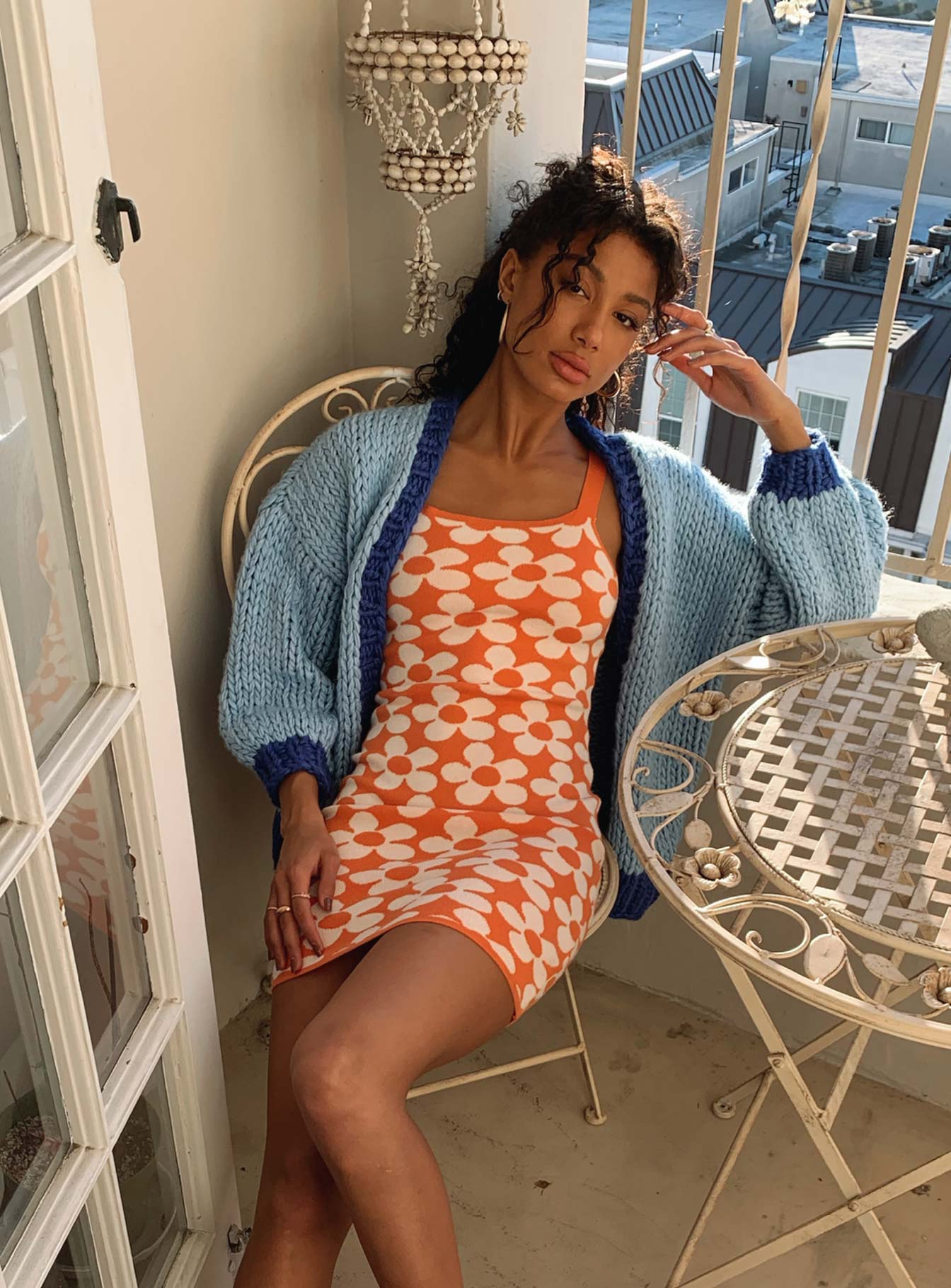 product Lester Knit Cardigan Blue Princess Polly  Cropped 