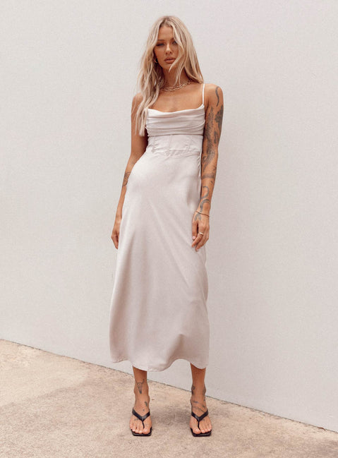 product Princess Polly Square Neck  Lillie Midi Dress Beige