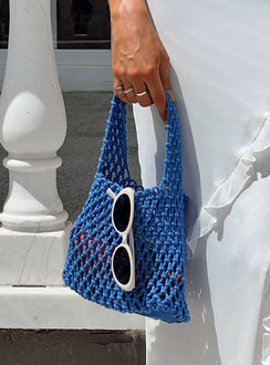 Bag Crochet knit material Fixed handle Flat base