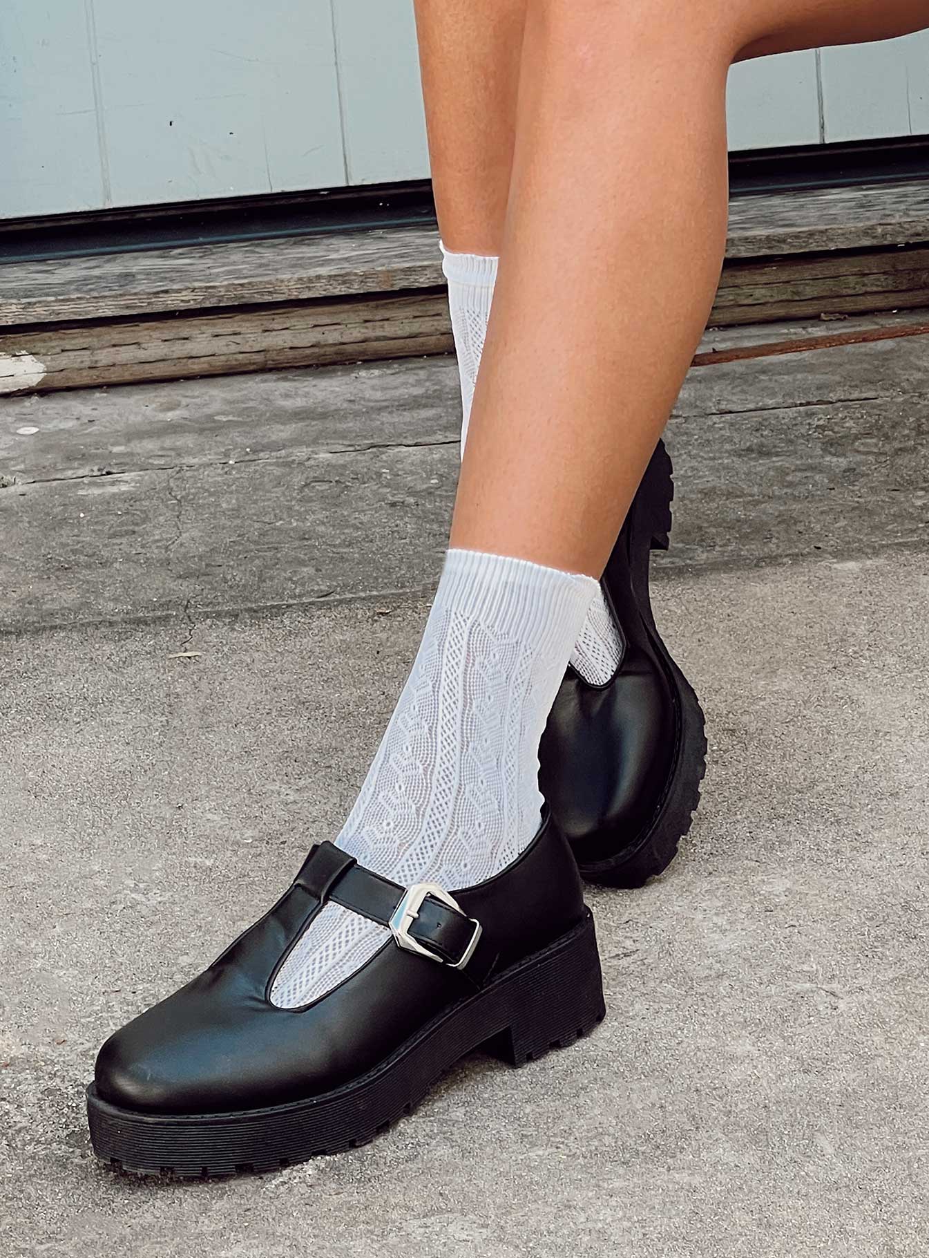 Mary jane loafers black new arrivals