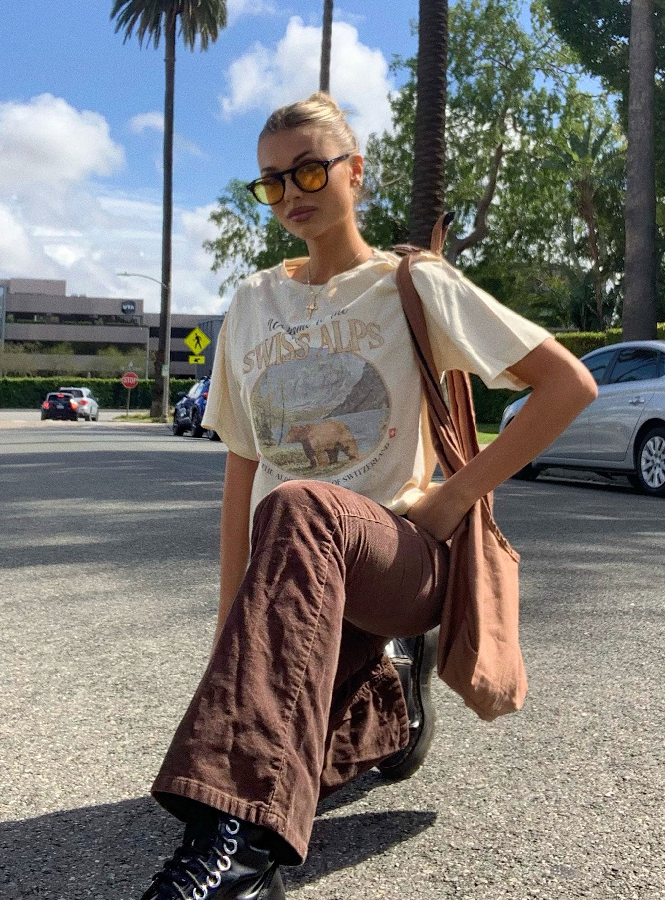 Missing You Tote Brown