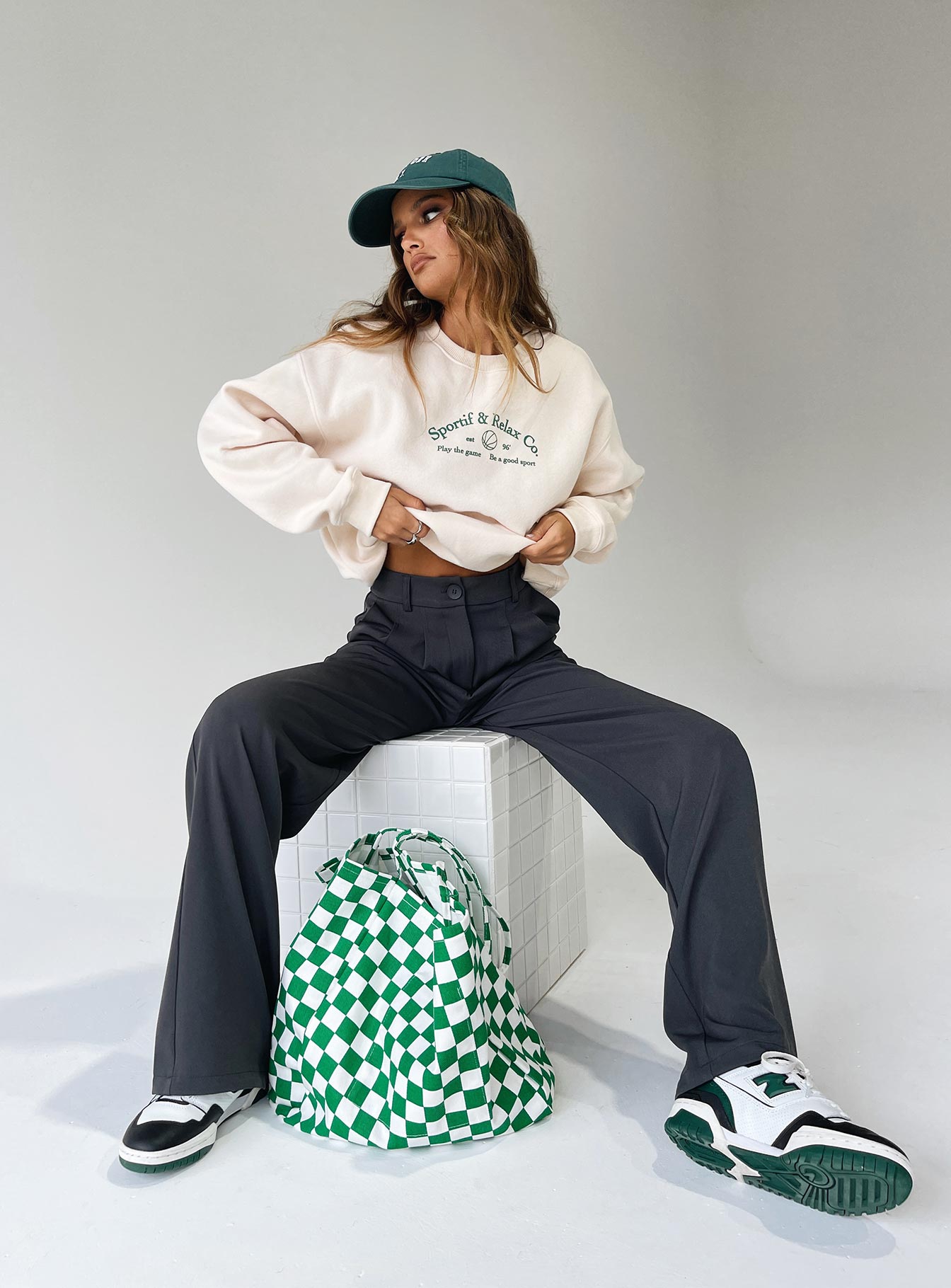 product MVP Oversized Crewneck Sweatshirt Cream Princess Polly  