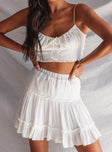 Marlowe Mini Skirt White