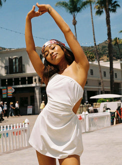 product Princess Polly Asymmetric Neckline  Pricilla Mini Dress White