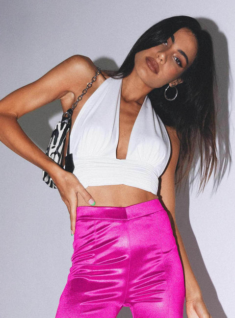 back view of model wearing Princess Polly Kylie Top White 