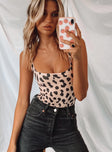 Princess Polly Sleeveless Scoop Neck  Tamikah Bodysuit Leopard