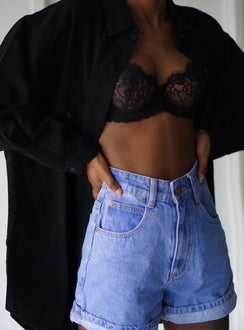 product The Swalla Shorts Blue Denim Princess Polly Low Rise Shorts 