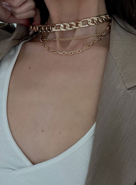 Trisha Necklace Set Gold