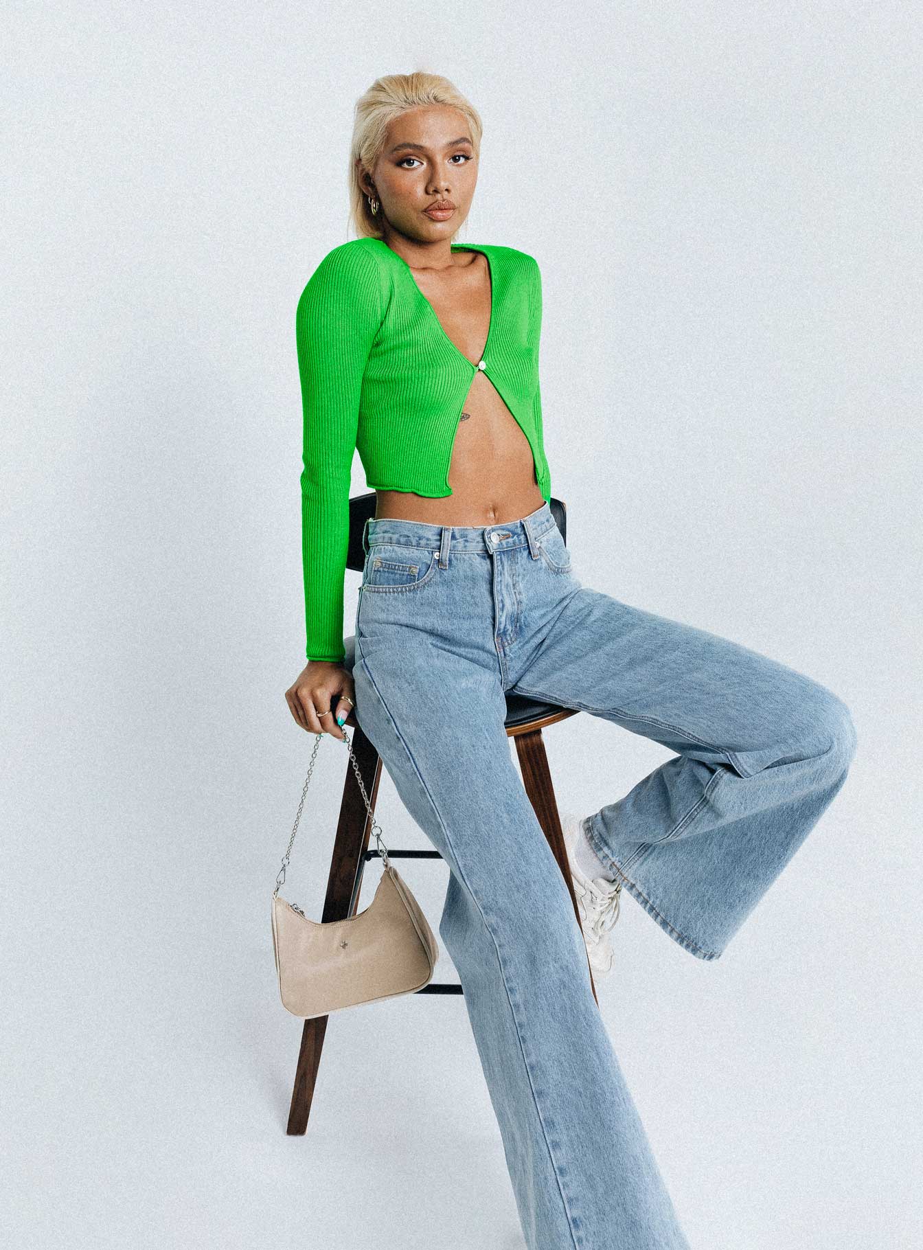 Vineyard Cardigan Green Princess Polly  Cropped 