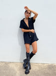 Vixen Romper Black