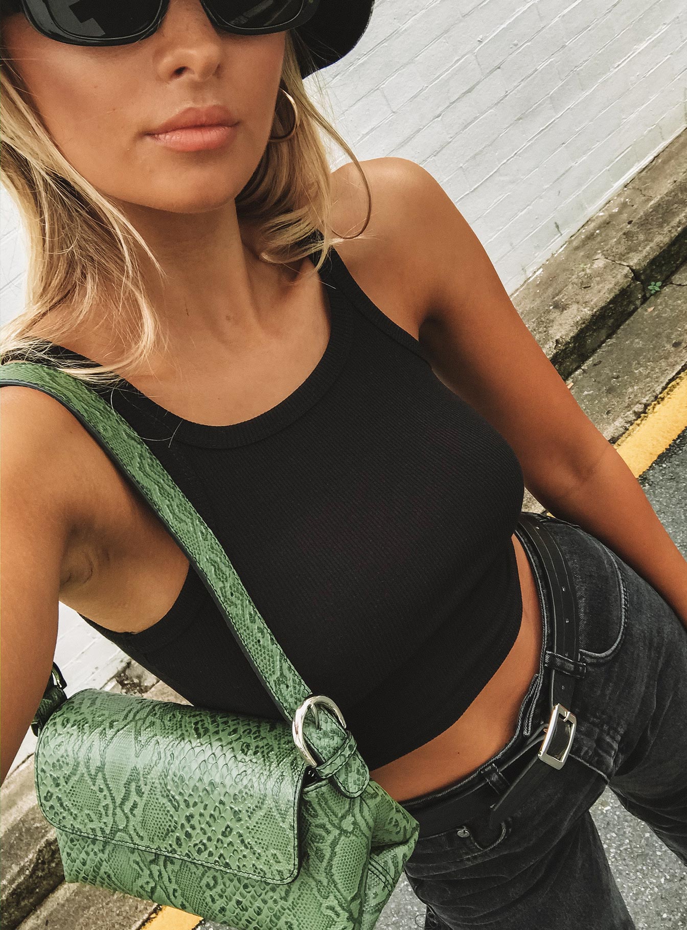 product Princess Polly Sleeveless Square Neck  Wild Eyes Tank Top Black