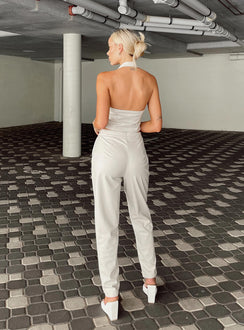 back view of model wearing Princess Polly Hollie Vest Cream 