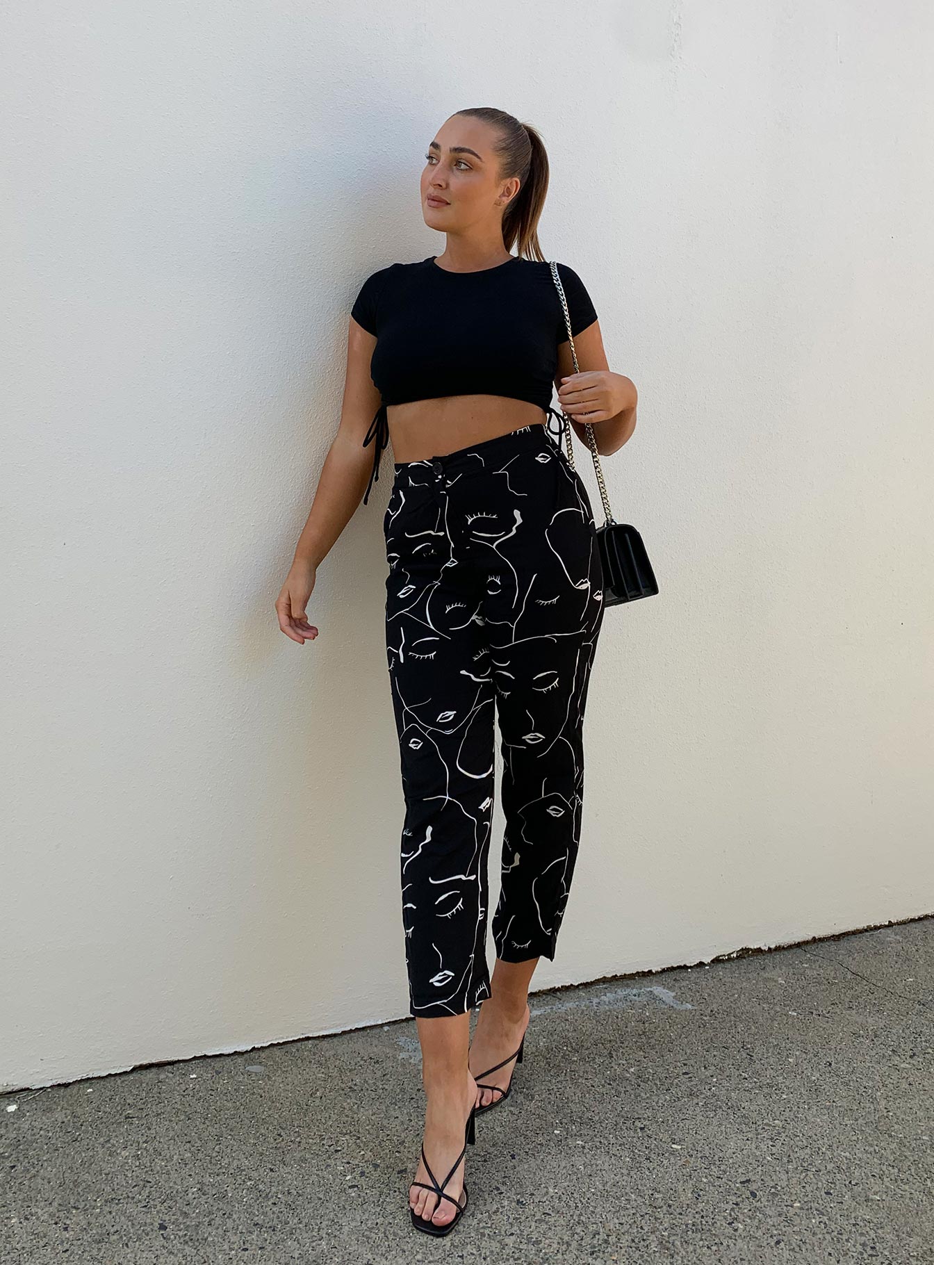 front view of model wearing Princess Polly Zavia Pants 