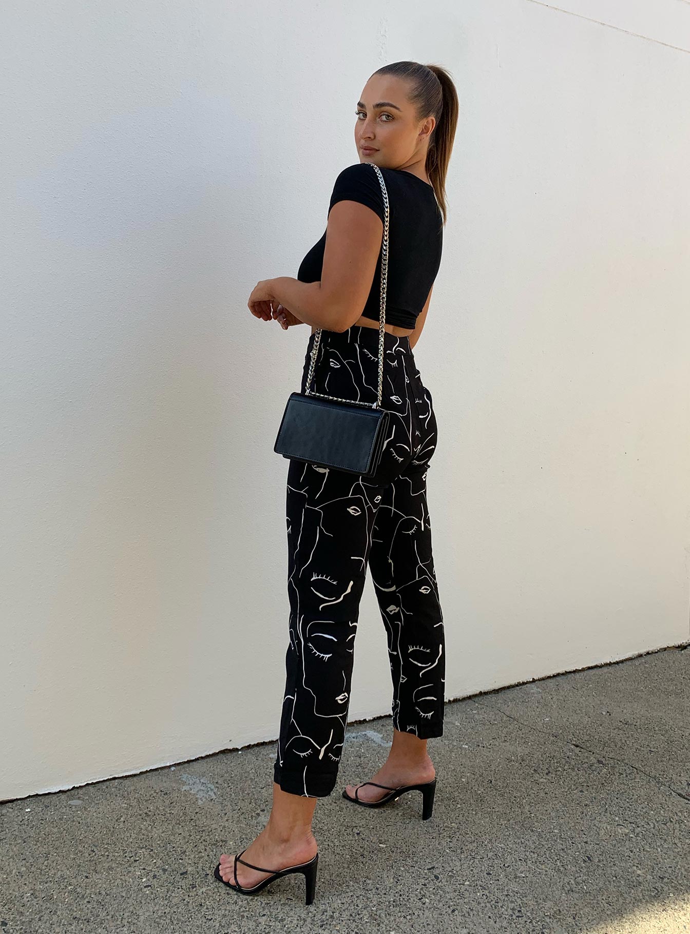 back view of model wearing Princess Polly Zavia Pants 