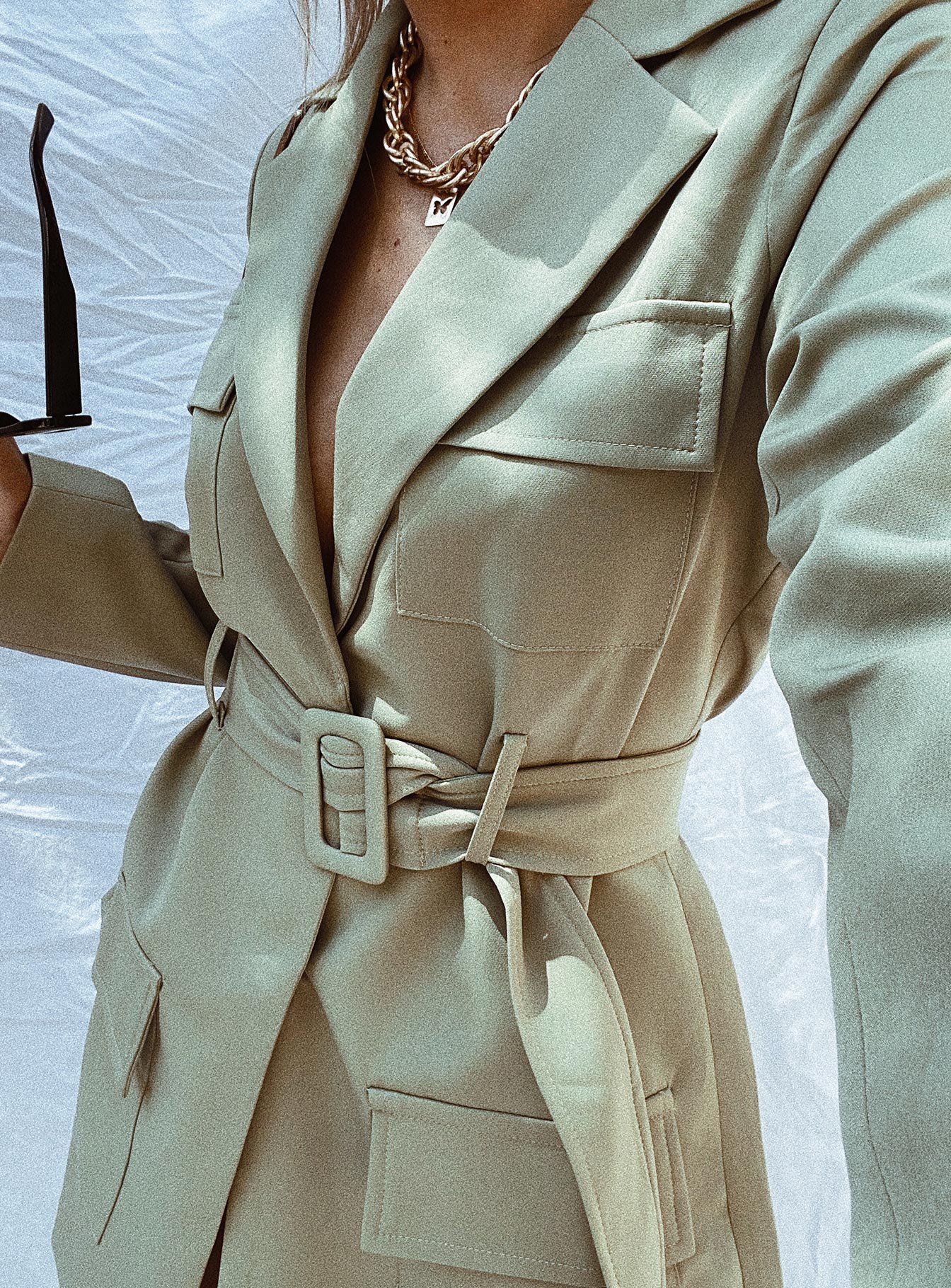 product Princess Polly Square Neck  Steinway Mini Dress Green