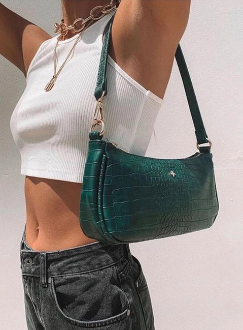 Peta & Jain Piper Bag Green Croc