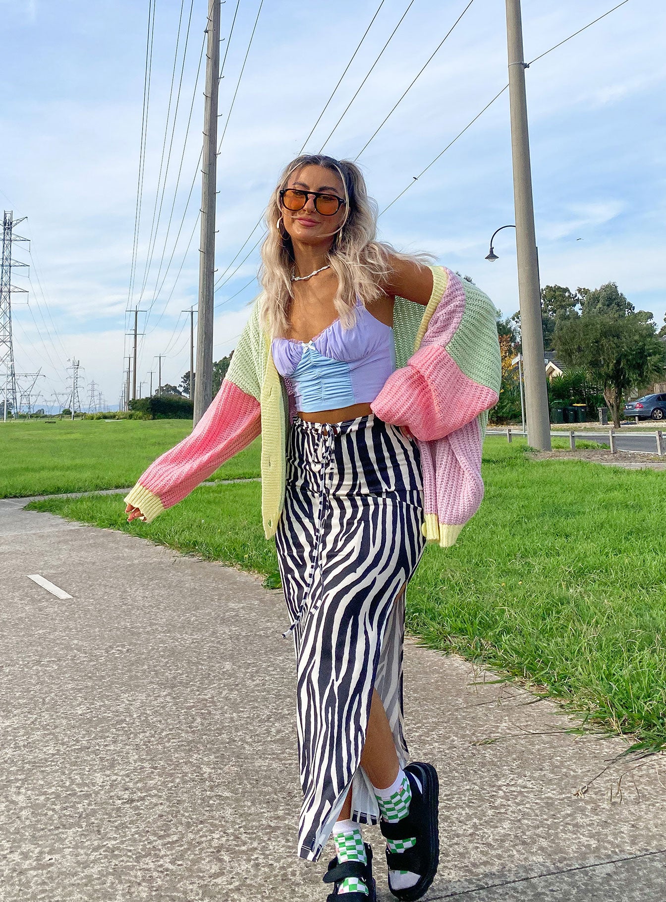 Naomi Cardigan Multi Princess Polly  regular 