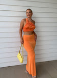 product Princess Polly Sleeveless High Neck  The Goddess Crop Orange