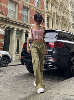 product Princess Polly Low Rise Pants Low Rise Pants  Lista Elastic Pocket Pants Green