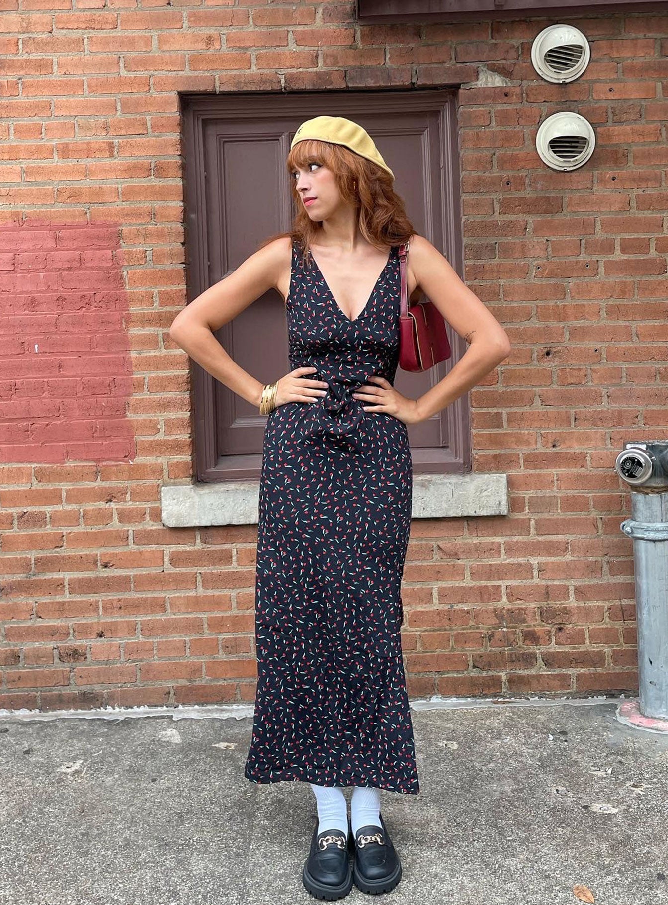 product Princess Polly Asymmetric Neckline  Garrick Maxi Dress Black / Red